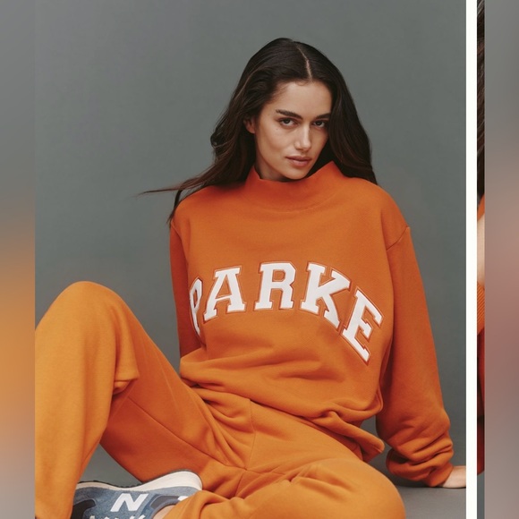 Parke Sweaters - PARKE back to school varsity mockneck amber XXL NWT
